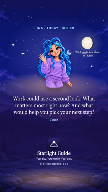 A Starlight Guide share card from Luna